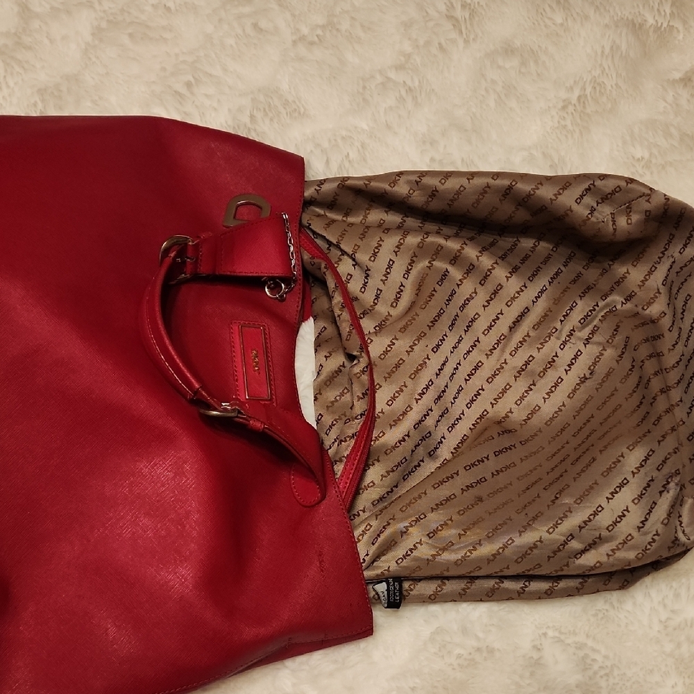 DKNY Cherry Red Women's Tote - Picture 5 of 16
